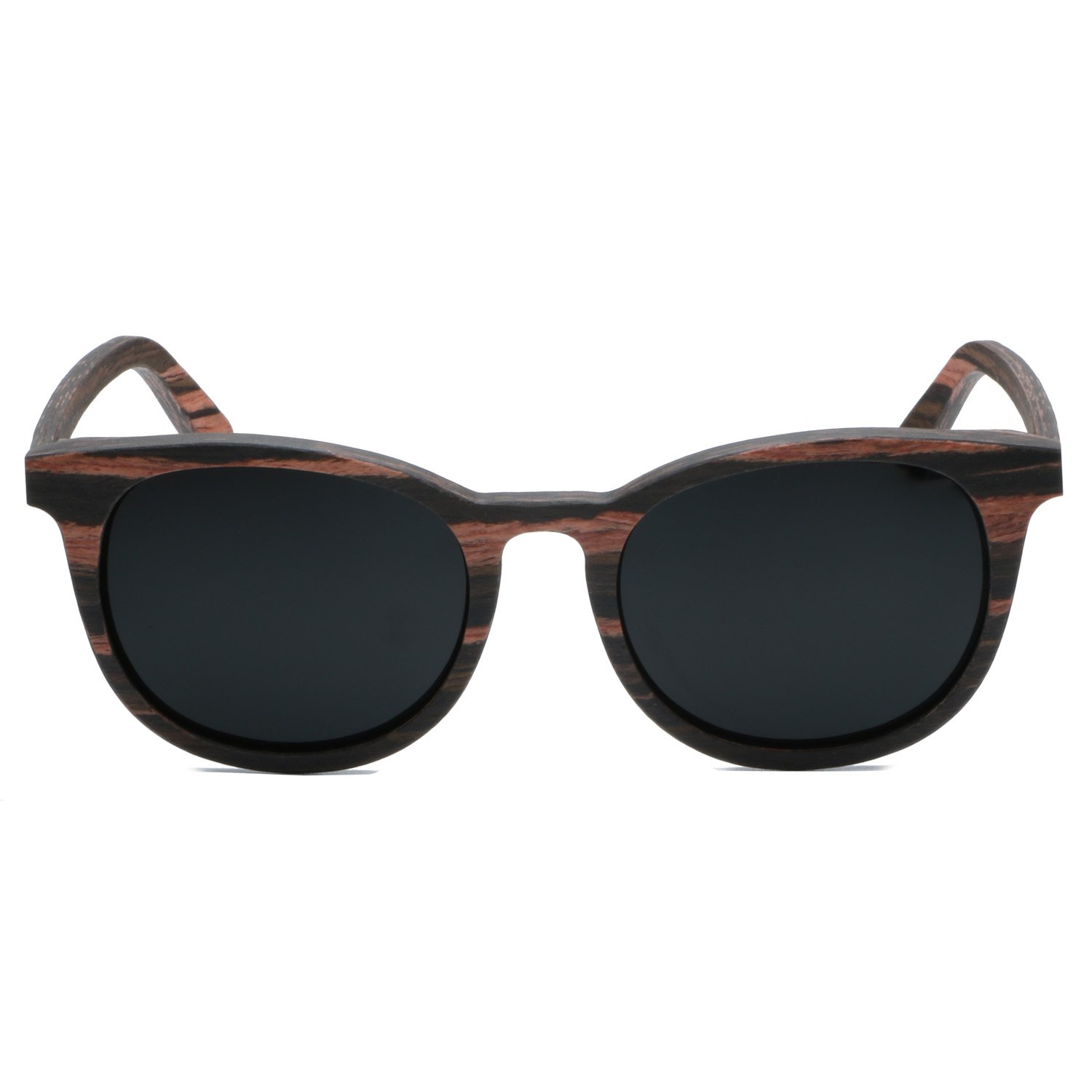 Ablibi Men\'s Wood Bamboo Sunglasses Women Vintage Luxury Brand Designer Polarized Sun Glasses (ebony, gray)