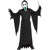 Fun World Light Up Fade Mouth Kid's Ghost Face Costume