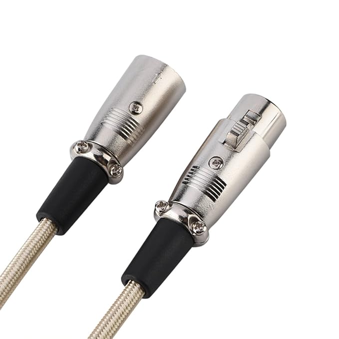 Gold XLR MIC Cable, XLR Cable, 3Pin for Electric Guitar Microphone(1