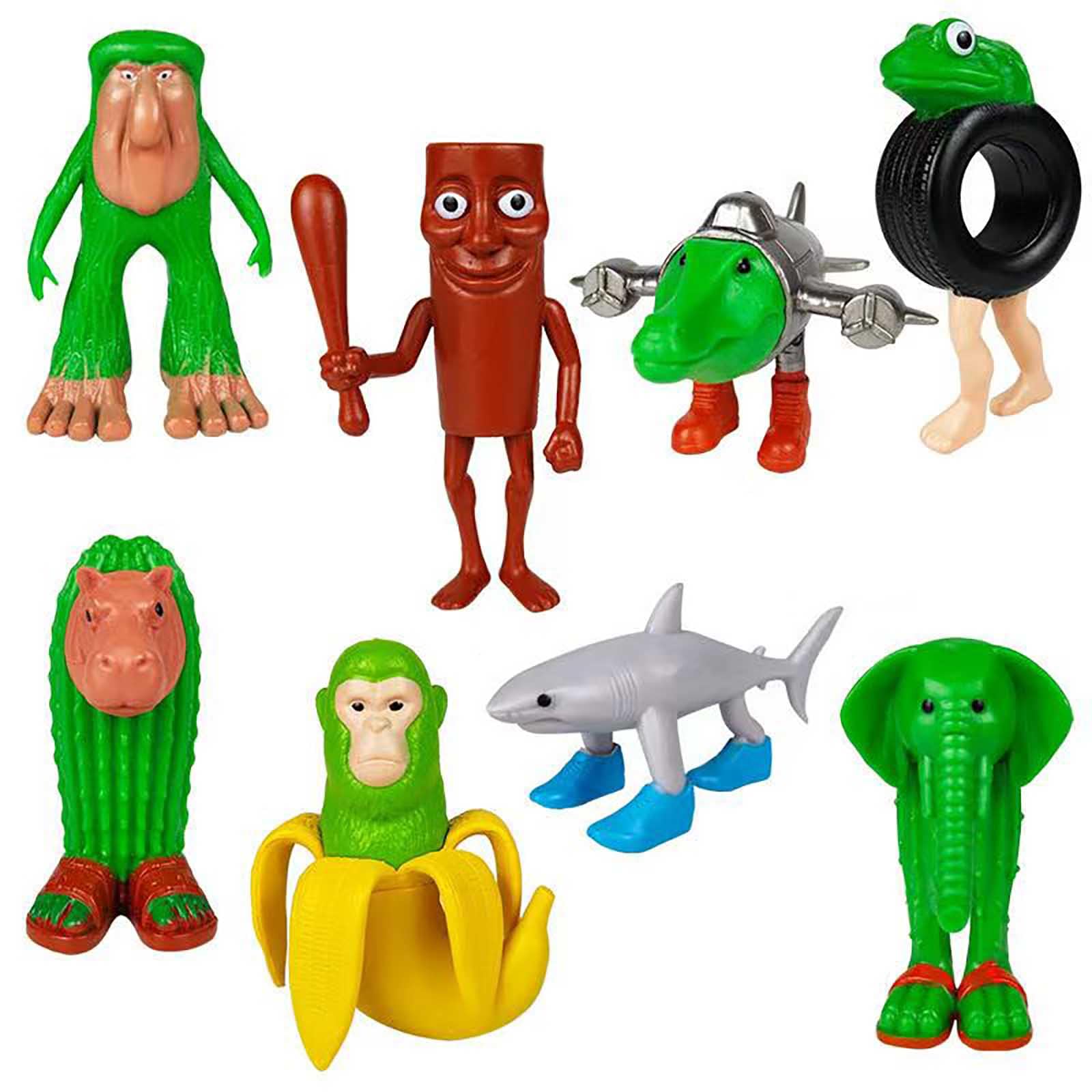 8PCS Italian Brainrot Meme Shark Figures Toys, Italian Tralalero Tralala Action Figure, Tung Tung Tung Sahur Doll, Kids Birthday Party Favors Gift