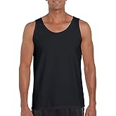 Fashion Gildan 2200 Cotton Tank Top Black Large