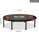 FK Sports 40" Foldable Mini Trampoline Rebounder Adults Indoor Exercise Handle view 2