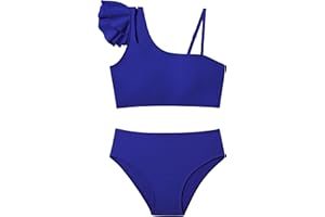 Doumlop Girls Swimsuits Bikini Set, Kids Bathing Suit for Girls Ruffle Two Piece Girls' Swimwear with Adjustable Strap