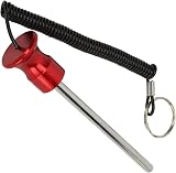 BROLEO Weight Machine Pin 8x125mm Iron Aluminum Red Easy Lock Pull Rope for Gym view 5