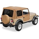Bestop Replace-A-Top Spice 5112337 for Jeep Wrangler YJ 1988-1995 | Fits Jeep Wrangler YJ, 1988-1995, Spice, Tinted Windows, Door Skins Included, For OEM soft top hardware, 1-Year Warranty