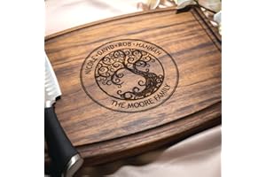 Personalized Cutting Board, Custom Mother's Day, Family or Birthday Gift Idea, Wood Engraved Charcuterie, for Friends and Cli