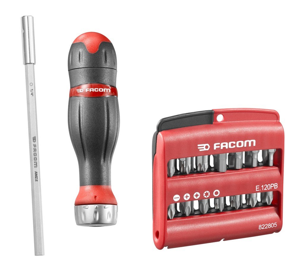 Facom ACL. 2 A2 – Screwdriver Blades Holder with Ratchet and Mixed Set Tips