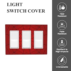 Cuitxrac Red Spider Web Triple Decorator Switch