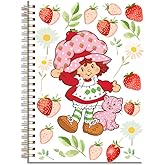 LONGXIN Cute Strawberry Notebook Journal Gifts for Women Girls Kawaii Accessories Strawberry Party Favors Hardcover Spiral Notebook 5.8x8.3