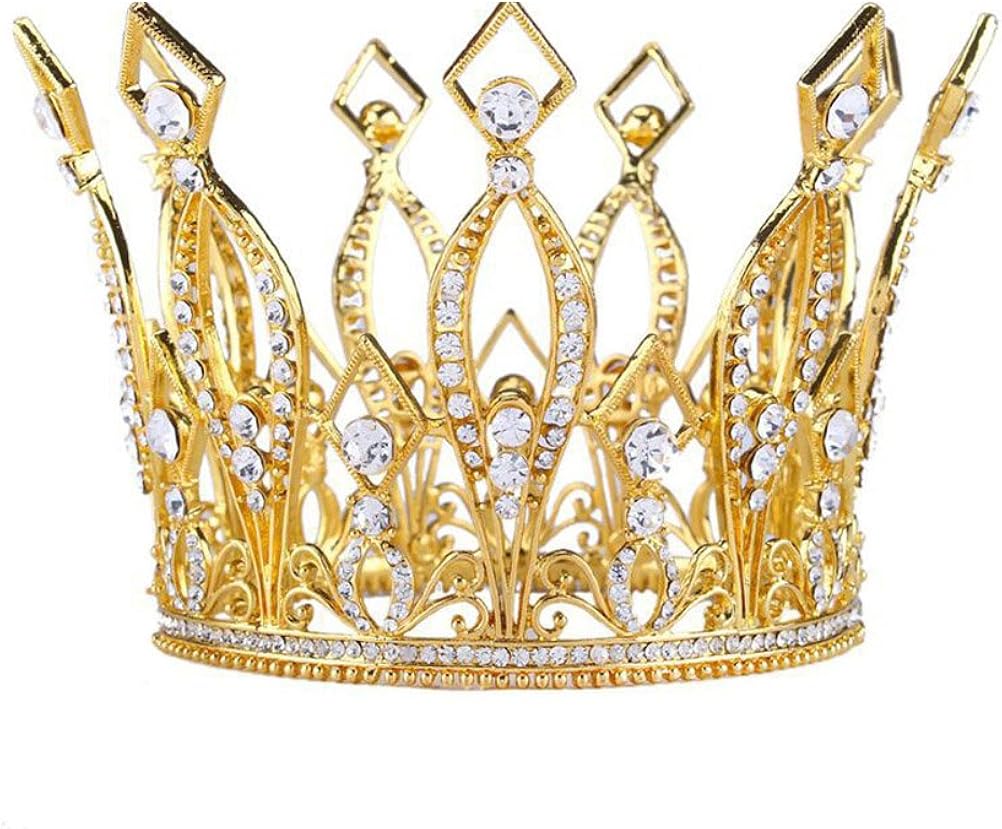 SOIMISS Imperial Medieval Crowns Full Rould Gold/Silver Tiaras For