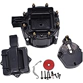 Performance Black HEI Large Distributor Cap Rotor Kit | Fits for Chevy GM SBC BBC 305 350 454