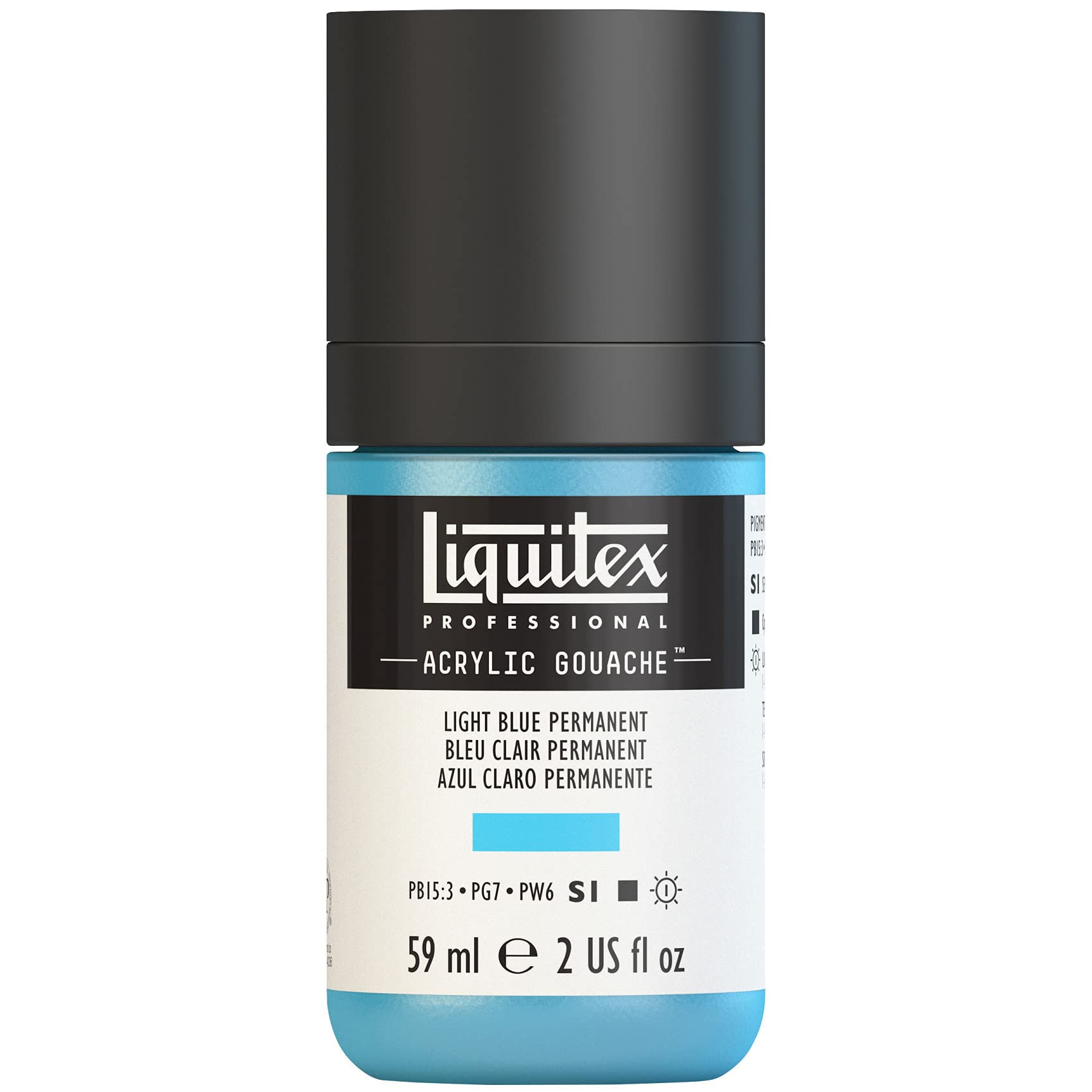 Liquitex Gouache Professional, Acrylic, Light Blue Permanent, 59 ml (Pack of 1)