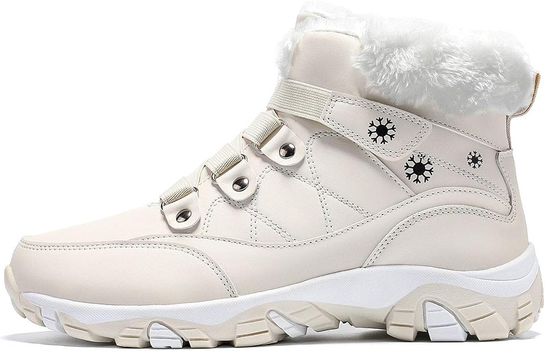 ASHION Womens Waterproof Winter Shoes Non-Slip Warm Snow Boots