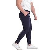 ALLELMS Mens Chinos Slim Fit Stretch Flat-Front Skinny Dress Pants