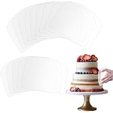 15 Pcs Transparent Cake Cream Scraper Plastic Cake Scraper Flexible Spatula Plastic Scraper Tool Cake Smoother for Icing Fondant Smoother Supplies Acrylic Cake Scraper DIY Baking Tool