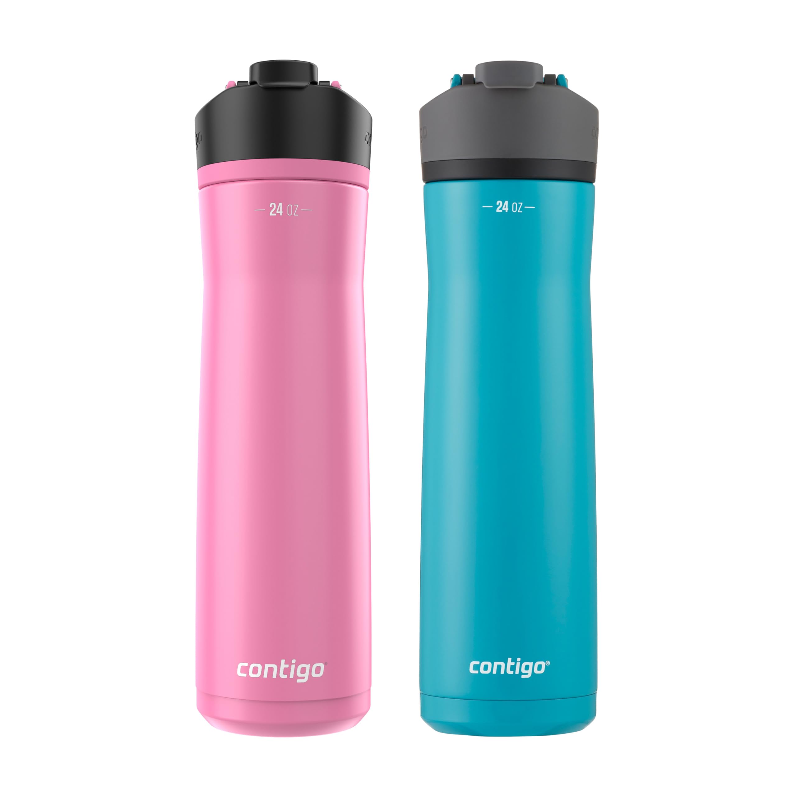 Photo 1 of **Only One**Contigo Cortland Chill 2.0 Stainless Steel Water Bottle with AUTOSEAL Lid 24 oz Juniper and Azalea 2-Pack