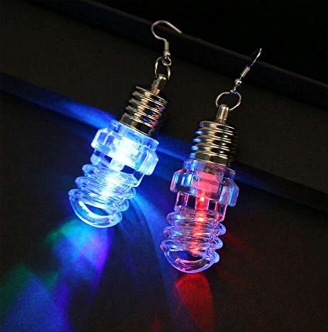LOSOUL Bulb Earrings Glow in the Dark Womens Eardrop Fashion Shape Halloween Jewelry,3#