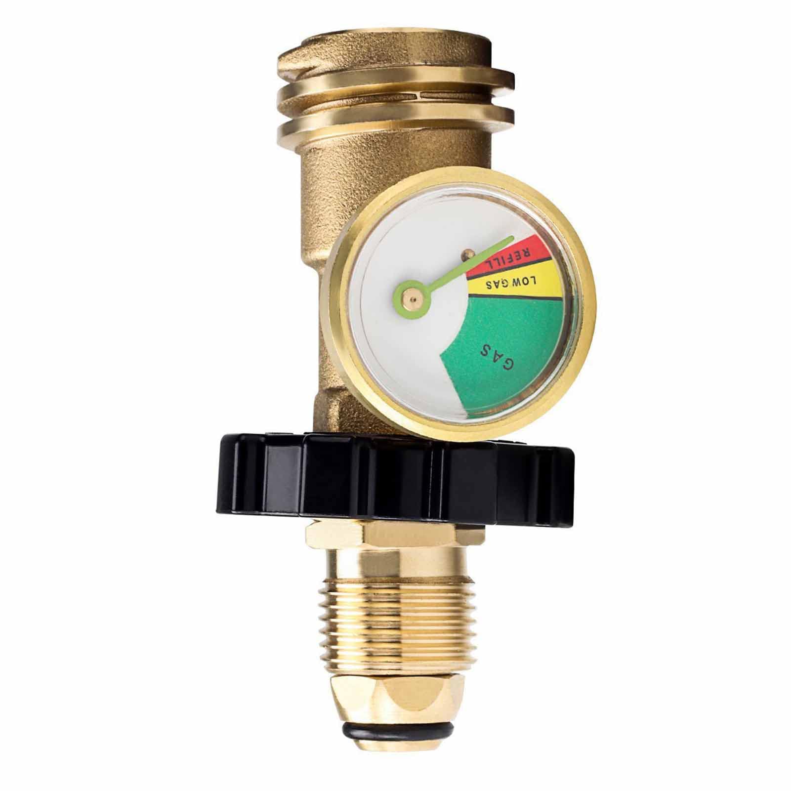 Propane Tank Gauge Level Indicator Leak Detector Universal Brass Fittings Convert POL to QCC1 Type 1