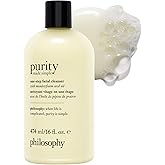 philosophy purity made simple one-step facial cleanser- with meadowfoam seed oil gently cleanses & melts away dirt, oil & stubborn makeup paraben-free face wash