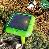VENSMILE Solar Powered Mole Repeller Gopher Vole Repellent Outdoor Rodent Animal Trap Waterproof