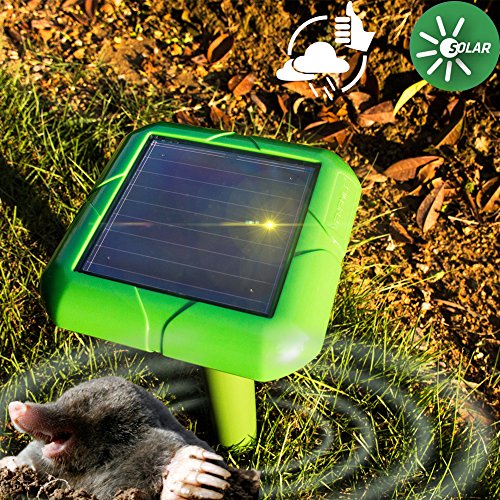 VENSMILE Solar Powered Mole Repeller Gopher Vole Repellent Outdoor Rodent Animal Trap Waterproof VENSMILE Solar Powered Mole Repeller Gopher Vole Repellent Outdoor Rodent Animal Trap Waterproof
