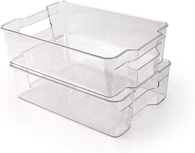 clear stackable kitchen storage