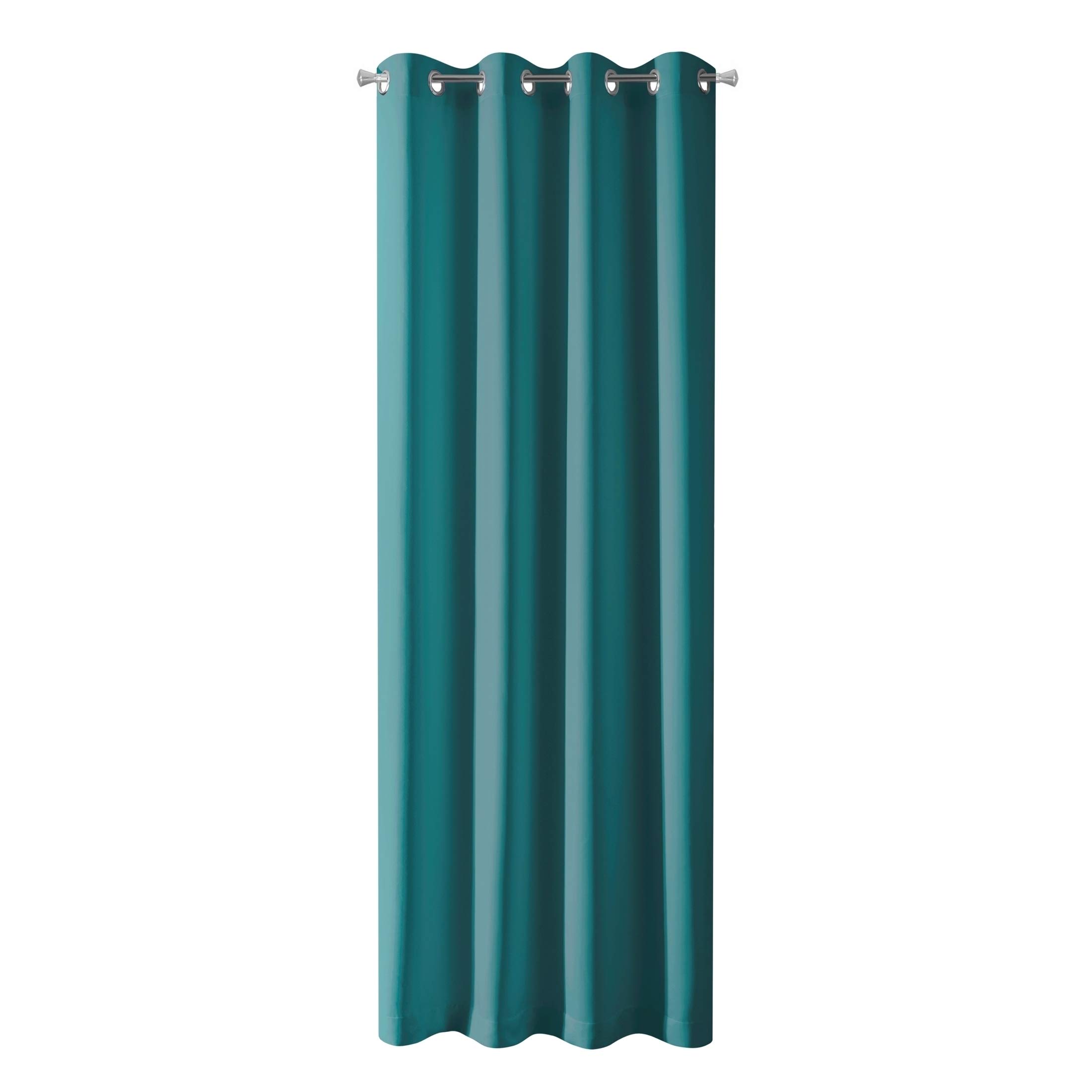 Eurofirany Smooth Blackout Blackout Ruffle Tape Soft Curtains Modern Simple Bedroom Children's Room Living Room Polyester, Petrol, 135 x 250 cm — image 1