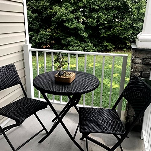 High Top Patio Table and Chairs Set for Indoor and Outdoor Combo, 3