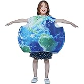 DSplay Earth Costume Kid Cosplay Fun Blue Earth Tunic Girls Boys Planet Costume Halloween Party