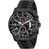 Invicta Men's 13787 Specialty Chronograph Black Dial Black Ion-Plated Stainless Steel Watch