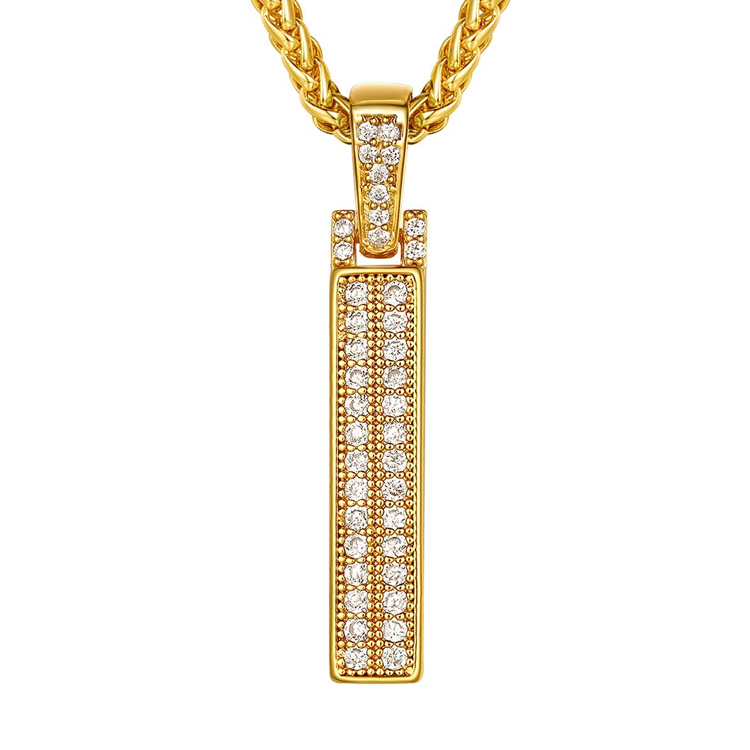 Richsteel Necklace With Inititial On It Mens Teenage Girls Rapper Chain Ice Letter I Bling Pendant — image 1