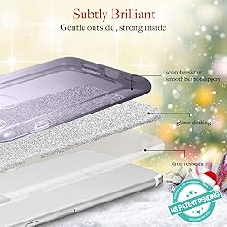 ESR iPhone 7 Case,Glitter Sparkle Bling Case [Three