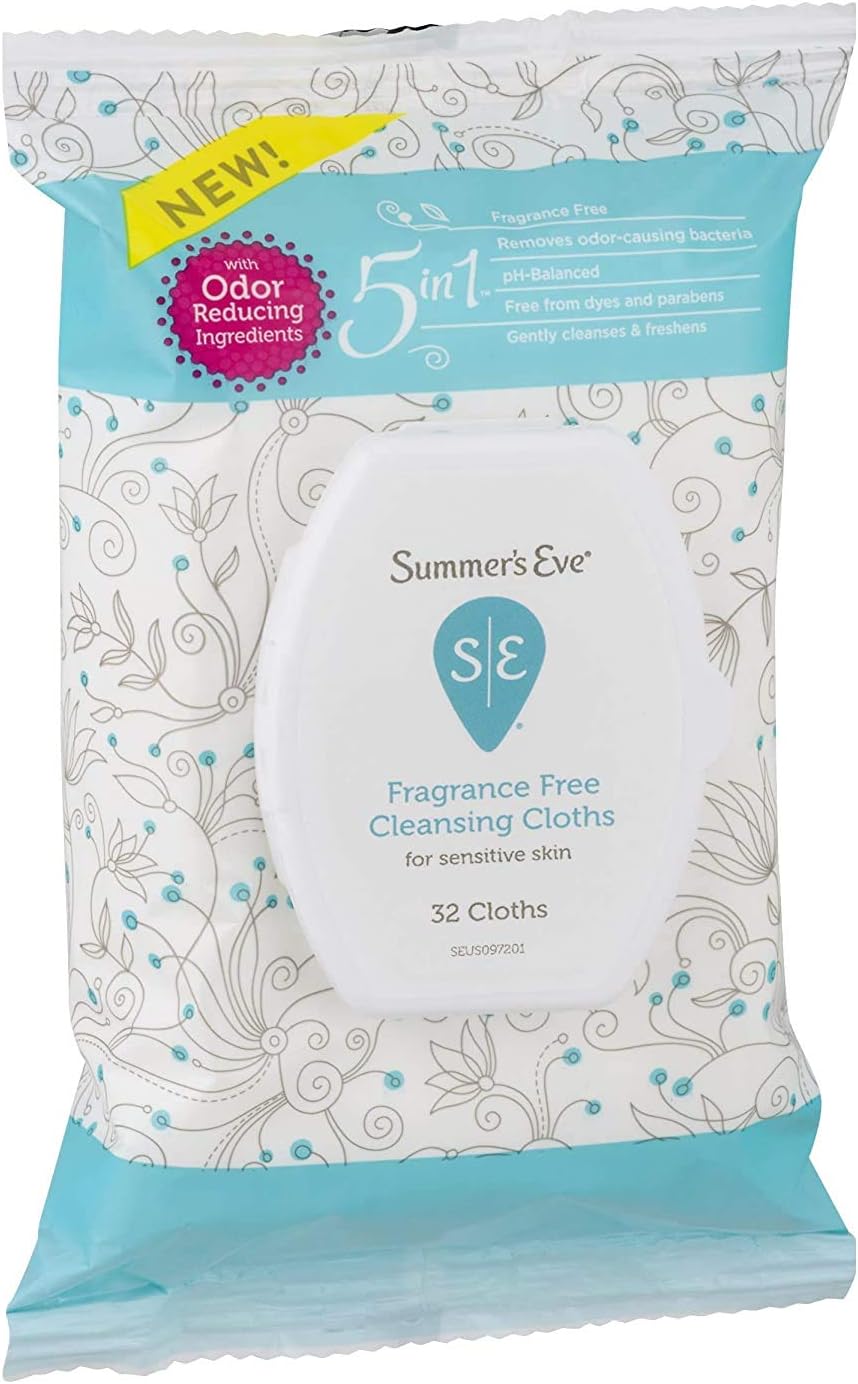 Summer's Eve Summer's Eve Cleansing Cloths Fragrance Free Ph-balanced - 32 Ea, 32count: Beauty