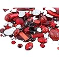 Amazon.com: Allstarco Red Crafting Gems in Bulk, Ruby Acrylic Flatback ...