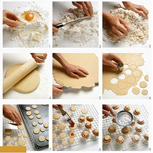 Round Biscuit Cutter Set Fluted Edge with rolled top ends, 11pcs Circle