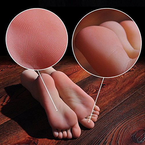 1 Pair Lifesize Silicone Female Mannequin Foot Display Jewerly Sandal Shoe Sock Display Art Sketch - Thumbnail 2