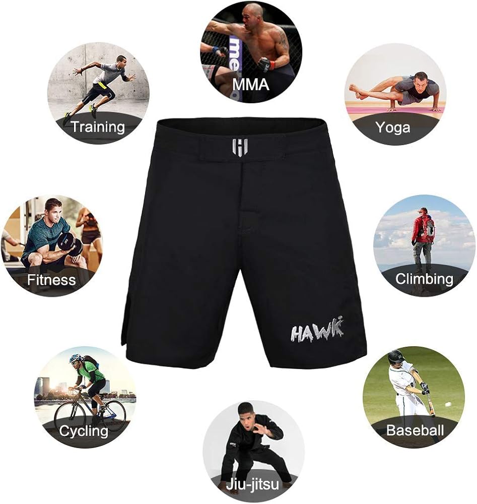 MMA BJJ Unisex Cross Training Gym Boxing Grappling Kickboxing Muay Thai Running Wrestling No Gi Workout Athletic Shorts: Clothing