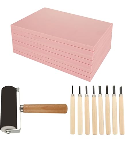 Poignées Fraise Lino Rouges Poignées Essdee Pour Coupe Lino - Lot De 12