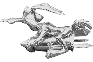 Coyote Hood Ornament, Wile E a Rocket Hood Ornaments, Cartoon Vintage Car Decoration, Waterproof -Adhesive Convoy Decor, Meta