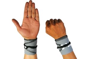 WOD Wear Wrist Wraps for Powerlifting, Strength Training, Bodybuilding, Cross Training, Olympic Weightlifting, Yoga Support - One Size Fits All