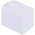SINLAND Kitchen Towels Premium Sublimation Blank Towels Fast Drying Tea Towel Polyester Dish Towels for Drying Dishes 16 Inch X 24 Inch 10 Pack White