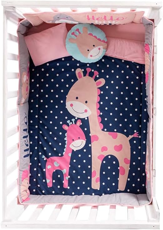 baby girl giraffe crib bedding