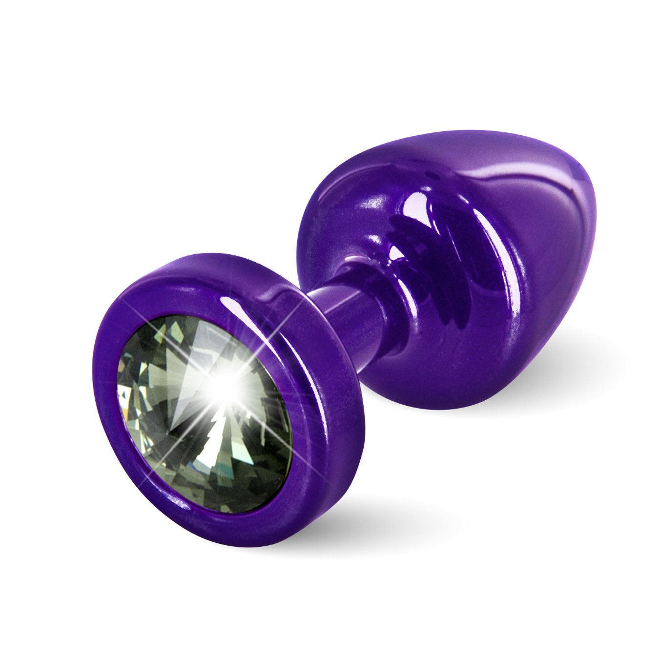 ANNI by Diogol Round Anal Plug, Purple T1 Black