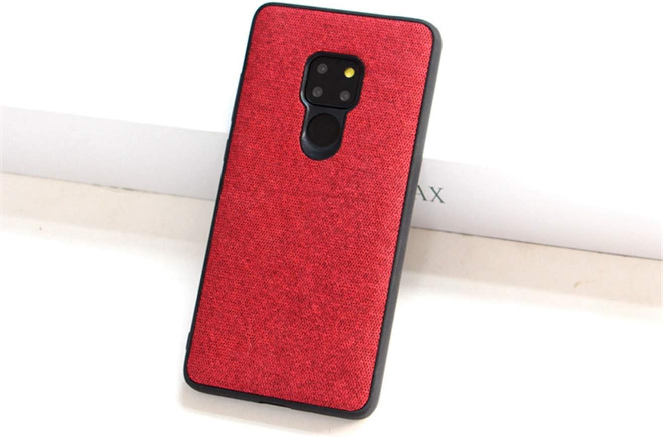 Doveno Compatible for Huawei Mate 20 Case, Soft Grip TPU Thin [ Slim Fit ] Protect Cover Shock Absorption Excellence Durable Cell Phone Cases Bumper [Red ]