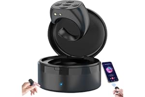 HOLYARM Fingertip Wireless Bluetooth Remote Control Ring, Page Turner App (Black)