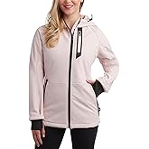 Spyder Womens Softshell Jacket - Lightweight Terry Fleece Hoodies for Women Water Resistant Zip Up Womens Windbreaker Jacket