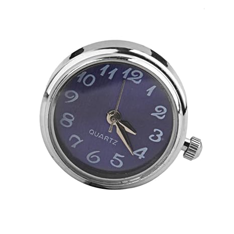 Silber Blau Eisen Charme Zifferblatt Druckknopf Diy Schmuck