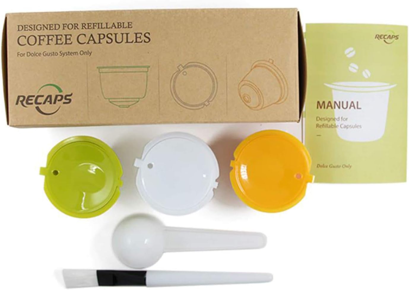 3pcs Reusable Refillable Capsules Pods for Nescafe Dolce Gusto Machines Maker Coffee Capsule Pod Cup Cafeteira