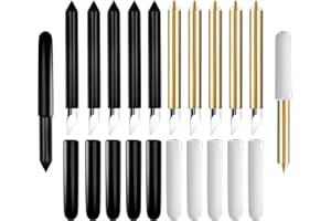 DRAGONFLYDREAMS 10Pcs Fine Point Cutting Blades Compatible with Air 2/Explore Air 3, Replacement Cutting Blades for Cricut Maker, Maker 3 All Cutting Machines (Gold, Black)