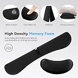 ZIBLY Wrist Rest Keyboard and Mouse Set Anti-Slip Memory Foam Black view 6